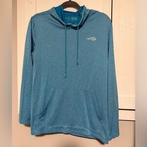 Teal Long Sleeve Hoodie Top